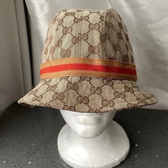 GUCCI GG LOGO CANVAS BUCKET HAT - Picture 2 of 8